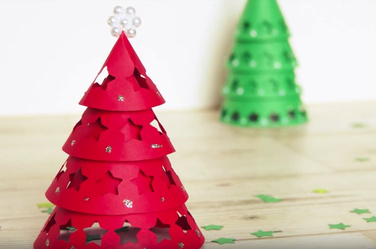 星がいっぱい 簡単 紙のクリスマスツリー の作り方 Bobbin ボビン