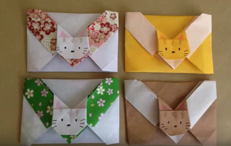 折り紙で簡単 猫さん ポチ袋 の作り方 Bobbin ボビン